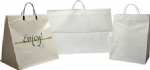 Clip or rigid handle PE carrier bags